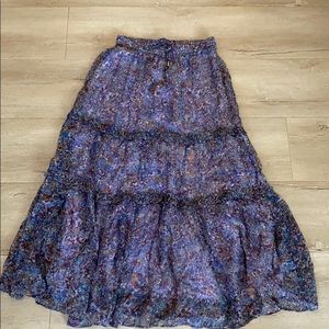 Anthropologie Floral Maxi Skirt